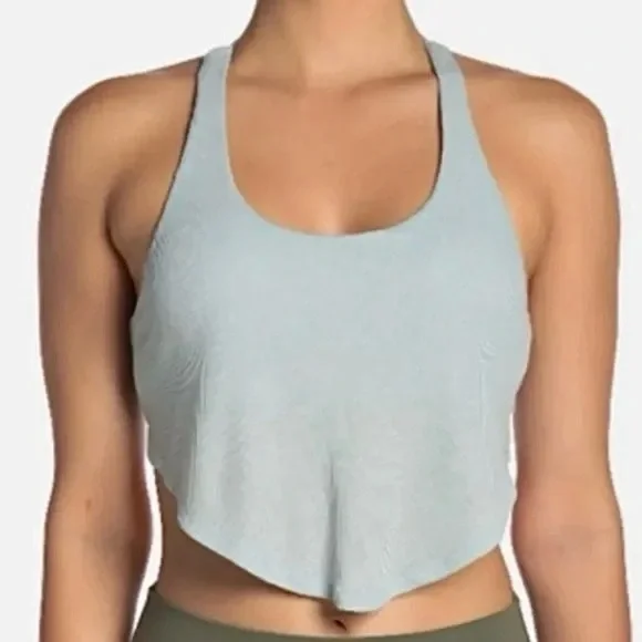 Alo Yoga Blue Knit Ribbed Knot Bra - Picture 2 of 5